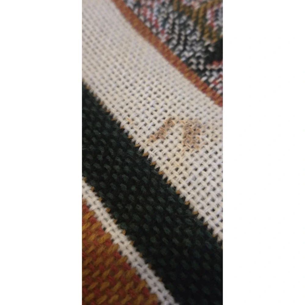 Hallmark Santa Reindeer Christmas Tapestry Woven Throw Blanket 58